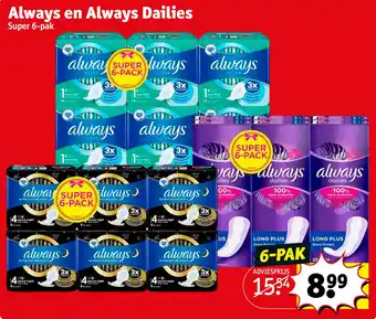 Kruidvat Always en always dailies aanbieding