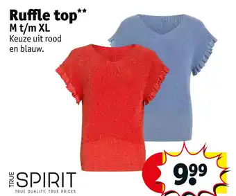 Kruidvat Ruffle top** aanbieding