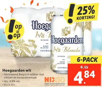 Lidl Hoegaarden wit aanbieding