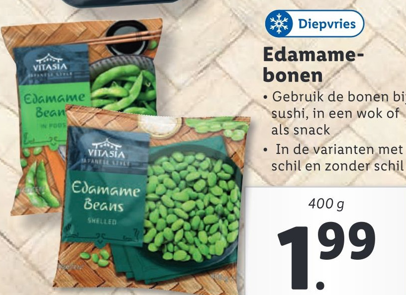 Edamame bonen aanbieding bij Lidl
