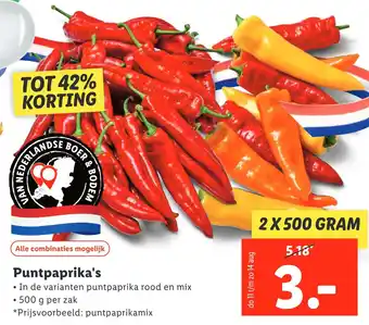 Lidl Puntpaprika's aanbieding