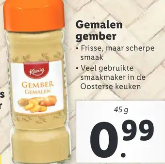 Lidl Gemalen gember aanbieding