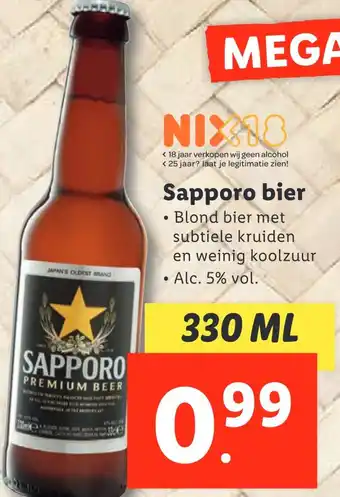 Lidl Sapporo bier aanbieding