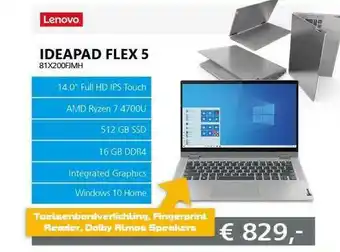 ITPRODEALS Lenovo ideapad flex 5 81x200fjmh laptop aanbieding