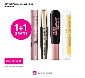 DA L'Oreal Paris en Maybelline Mascara aanbieding