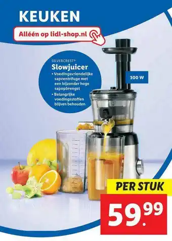 Lidl Silvercrest slowjuicer aanbieding