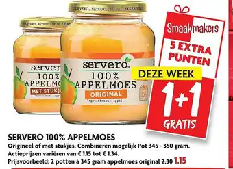 Dekamarkt Servers 100% appelmoes origineel of met stukjes aanbieding