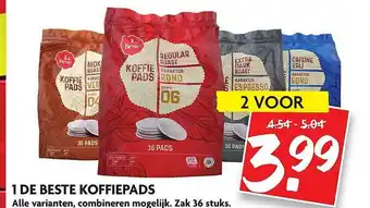 Dekamarkt 1 de beste koffiepads aanbieding