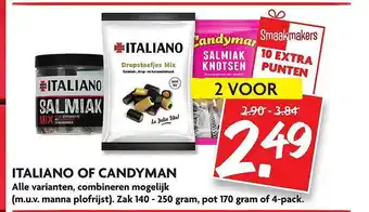 Dekamarkt Italiano of candyman aanbieding