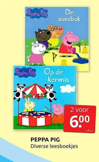 Boekenvoordeel Peppa pig diverse leesboekjes aanbieding