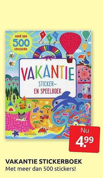 Boekenvoordeel Vakantie stickerboek aanbieding