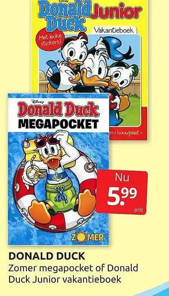 Boekenvoordeel Donald duck zomer megapocket of donald duck junior vakantieboek aanbieding