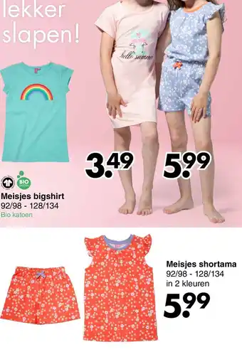 Wibra Meisjes shortama 92/98-128/134 aanbieding