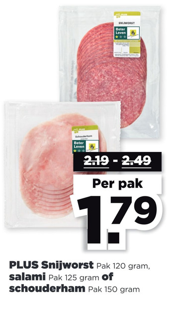 PLUS Plus snijworst aanbieding