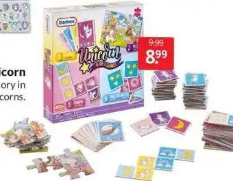 Boekenvoordeel 4-in-1 games unicorn aanbieding