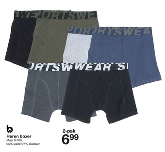 Zeeman Heren boxer maat s-xxl aanbieding