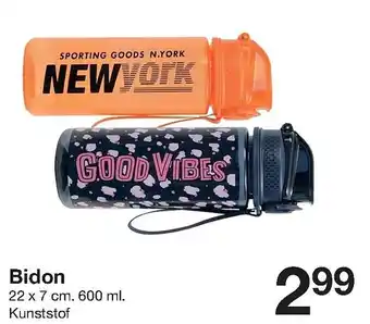 Zeeman Bidon 22 x 7 cm. 600 ml. aanbieding