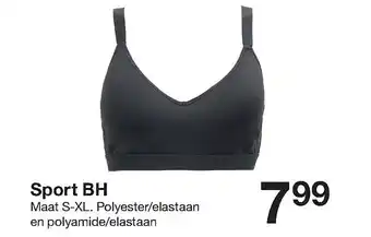 Zeeman Sport bh maat s-xl. polyester/elastaan en polyamide/elastaan aanbieding