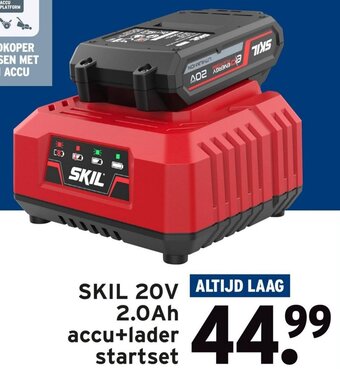 GAMMA Skil 20V 2.0Ah accu+lader  startset aanbieding