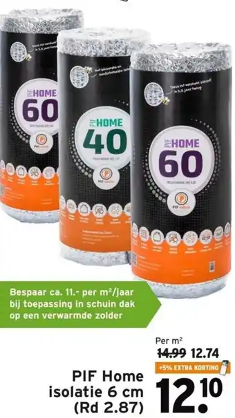 GAMMA Pif Home isolatie 6 cm (Rd 2.87) aanbieding