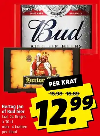 Boni Hertog Jan of Bud bier aanbieding