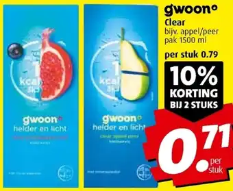 Boni G'woon Clear 1500ml aanbieding