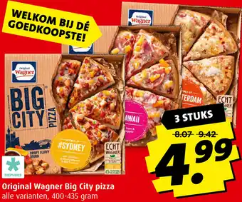 Boni Original Wagner Big City pizza 400g 3 stuks aanbieding