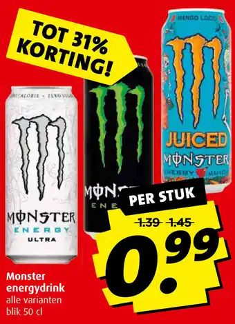 Boni Monster energydrink aanbieding