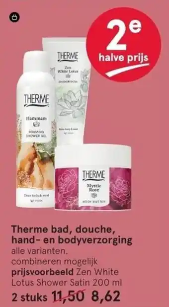 Etos Therme Zen White Lotus Shower Satin 200 ml aanbieding