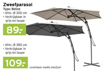 Heuts Zweefparasol aanbieding