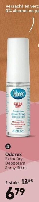 Etos Odorex Extra Dry Deodorant Spray 30 ml aanbieding