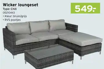 Heuts Wicker loungeset aanbieding