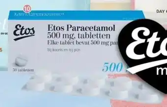 Etos Paracetamol 500 mg Tabletten 50 stuks aanbieding