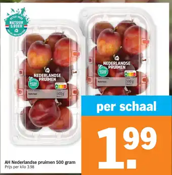 Albert Heijn Ah nederlandse pruimen 500 gram aanbieding