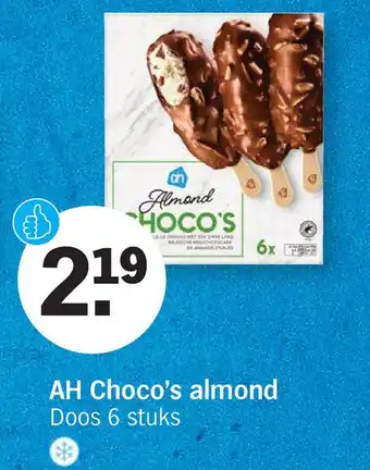 Albert Heijn Ah choco's almond doos 6 stuks aanbieding