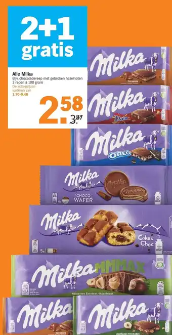 Albert Heijn Alle milka aanbieding