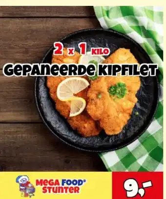 MegaFoodStunter Gepaneerde Kipfilet aanbieding