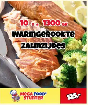 MegaFoodStunter Warmgerookte Zalmzijdes aanbieding