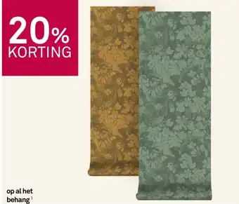 Karwei 20% korting op al het behang ¹ aanbieding