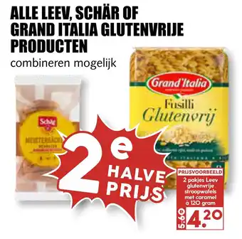 MCD Supermarkt Alle leev, schär of grand italia glutenvrije producten aanbieding