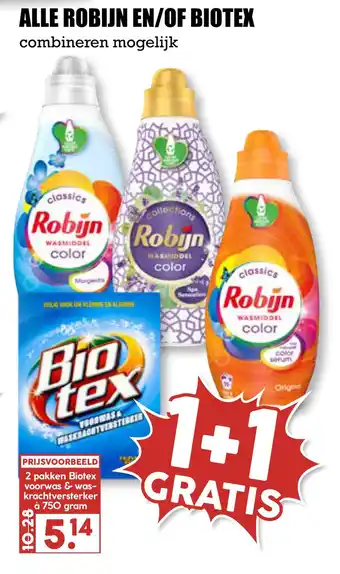 MCD Supermarkt Alle robijn en/of biotex aanbieding