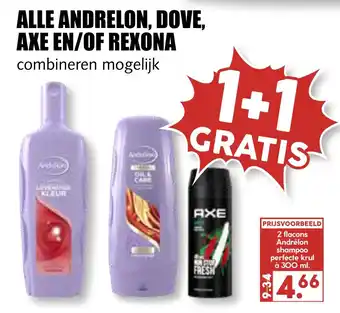 MCD Supermarkt Alle andrelon, dove, axe en/of rexona aanbieding