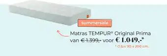 Slaapboulevard Kwakernaat Matras tempur® original prima aanbieding