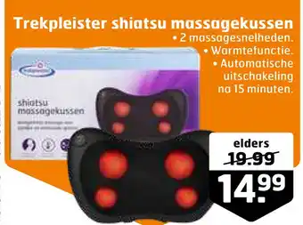 Trekpleister Trekpleister shiatsu massagekussen aanbieding