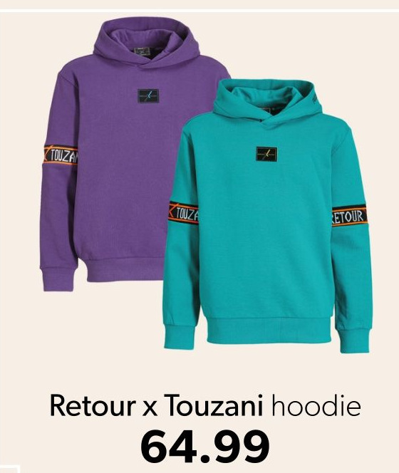 Retour x touzani hoodie aanbieding bij Wehkamp