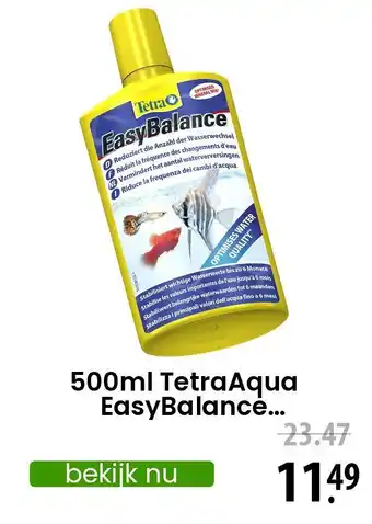 Zooplus 500ml tetraaqua easybalance waterverzorging aanbieding