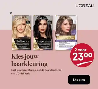 Etos L'oreal Paris haarkleuring aanbieding