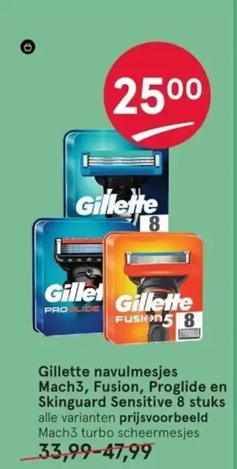 Etos Gillette Mach3 turbo scheermesjes aanbieding