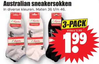 Dirk Australian sneakersokken aanbieding