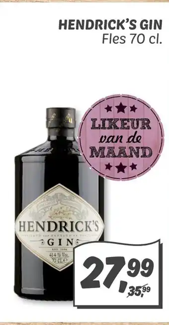 Dekamarkt Hendrick's gin aanbieding